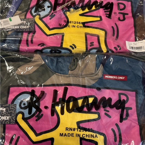 Keith Haring Members Only Collab Colorful Graphic Hoodie with DJ Design - Picture 8 of 8